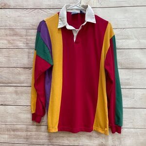 VINTAGE CONCEPT CLOTHING COMPANY RUGBY SHIRT IN COLORBLOCK